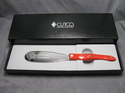 Cutco 1768 KP Spatula Spreader Red Handle - Made in the USA - Engraved ''ERA...''