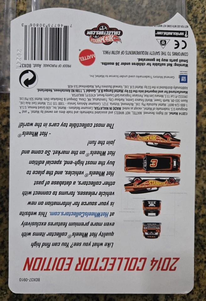 🔥MAJOR CARD ERROR🔥Hot Wheels 2014 Collector Edition 1959 Cadillac Funny Car  - Image 3 of 4