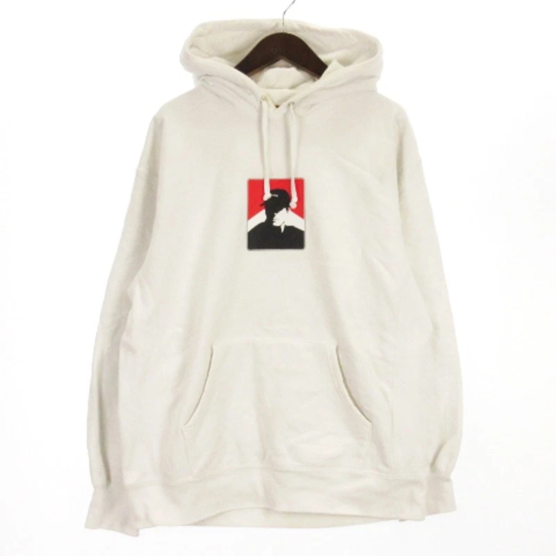 Sweat à capuche portrait 20Aw doublé polaire blanc homme AA