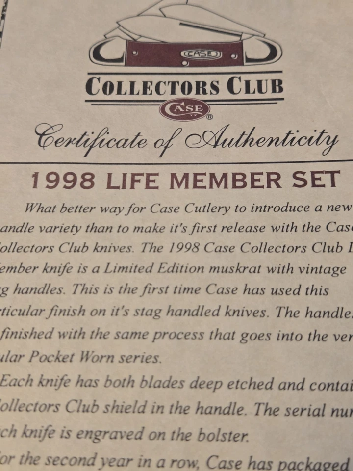 Нож Case Collector Club 1998 - Изображение 4 из 4