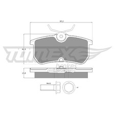 Satz Bremsbeläge Bremsklötze hinten für Ford Fiesta 5 JH 6 CB1 Focus 1 | 2385