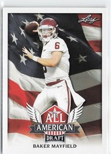 2018 Leaf Draft Baker Mayfield RC Rookie Cleveland Browns Football Card NFL. rookie card picture