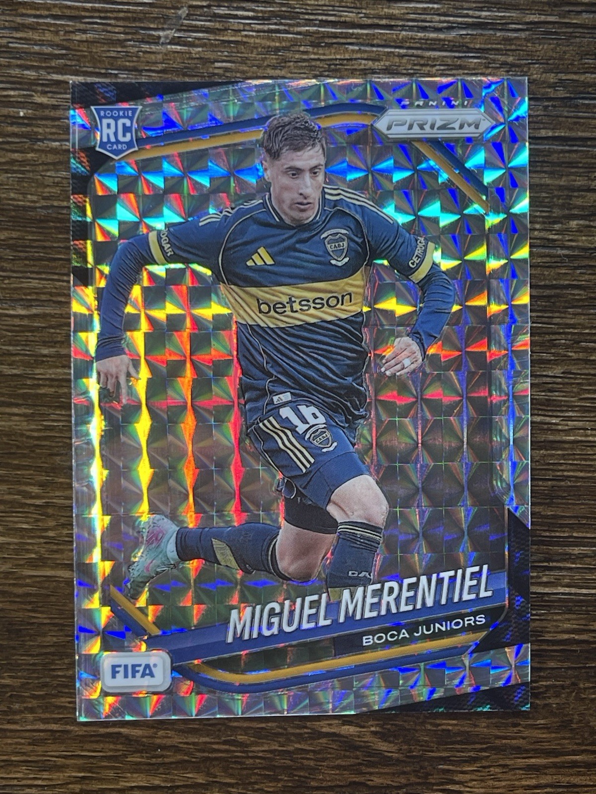 2025-26 Panini Prizm FIFA Miguel Merentiel #170 Mosaic RC Rookie Boca Juniors