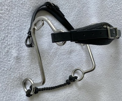 New ZILCO ''S'' Horse HACKAMORE~ Adjustable PADDED Nose~Adjustable Chin~Hobble