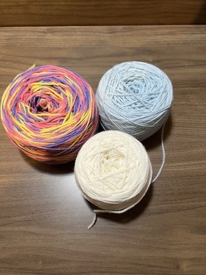 Cascade 220 Yarn BLUE 100 % WOOL.  Set of 3 Full & Partial Not Label