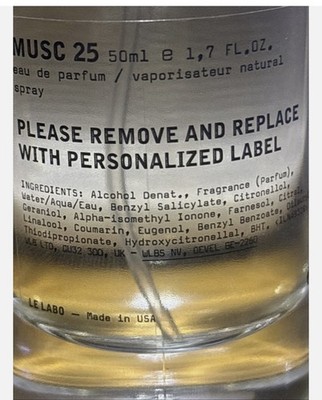Le Labo Musc 25 1.7 oz / 50ml Eau De Parfum Spray New in brown box