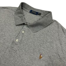 Polo Ralph Lauren Soft Cotton Polo Shirt Mens 2XB Big Heather Gray Short Sleeve