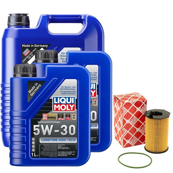 MotoröL Set High Tech 5W-30 Liqui Moly 7 Liter + ÖLfilter FüR Audi A6 A7 Q5 A8-image