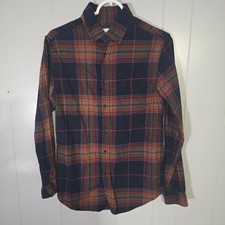 Goodfellow Co Plaid Long Sleeve Button Up Shirt Men Size S