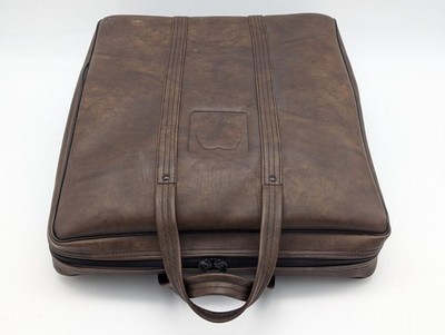 Vintage 1977 Apple II Computer Brown Carry Bag, Inverted Apple No-Bite Logo, USA