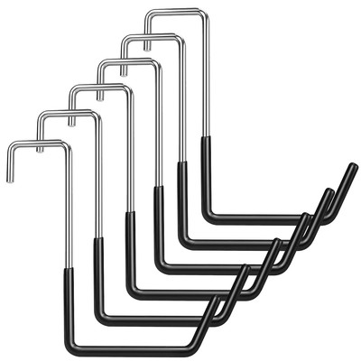 Heavy Duty Large Rafter Hooks, Vinyl Coated Ladder Bike Hangers, Garage Stora...