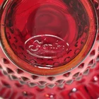 FENTON Ruby Red Glass Hobnail Handel Basket Home Decor Housewares Dish