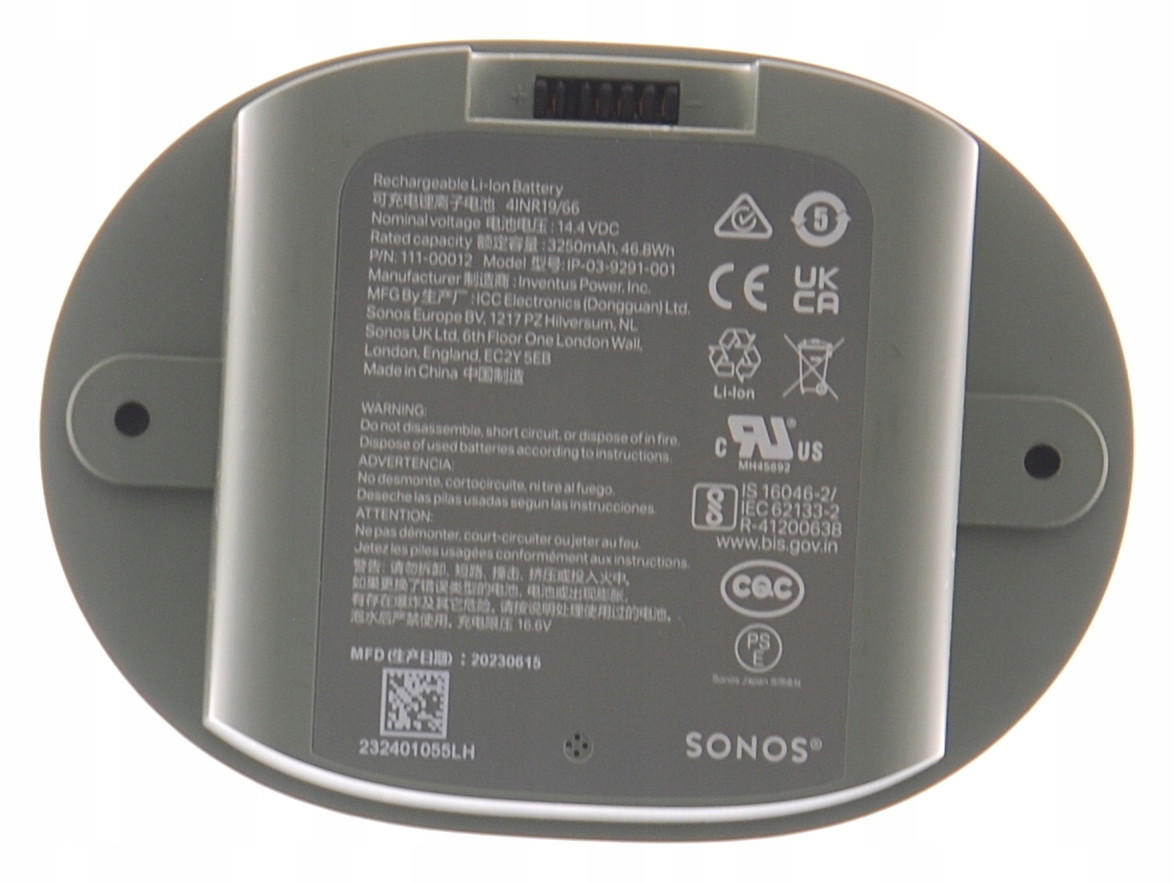 vhbw Batterij compatibel met Sonos Move, MOVE1US1, Move 2 luidsprekerboxen speaker (2400 mAh, 14,6 V, Li-Ion