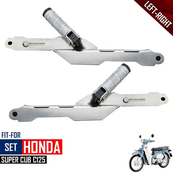 Rear Foot Pegs Step Rest Passenger Pair For Honda Super Cub C125 125 2018-2021