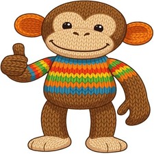 30 Custom Monkey Yarn Art Personalized Address Labels