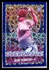 2021 Panini Chronicles #16 Dane Dunning Overdrive Blue Velocity Texas Rangers