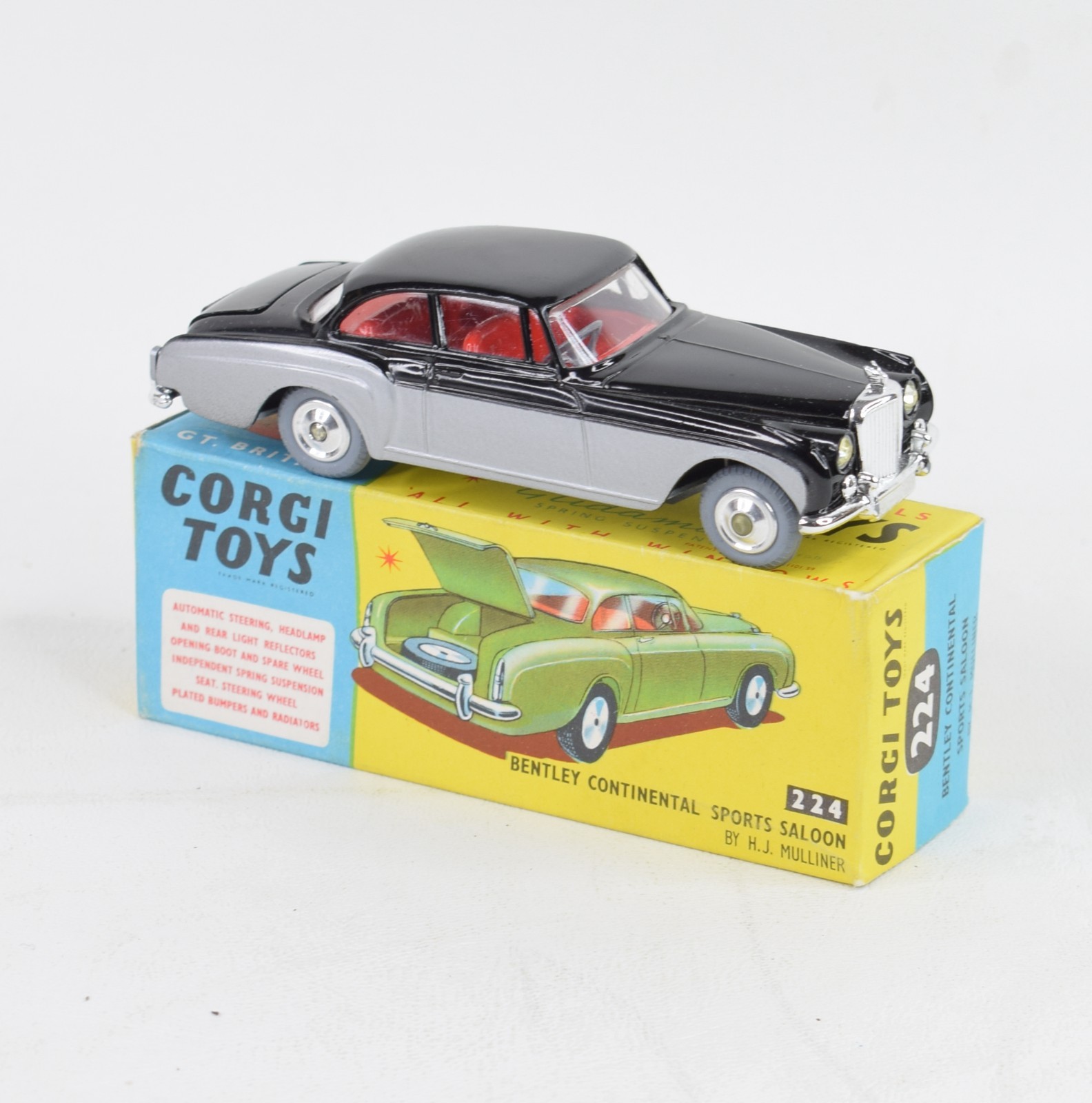 Corgi 224, Bentley Continental - Free Price Guide & Review