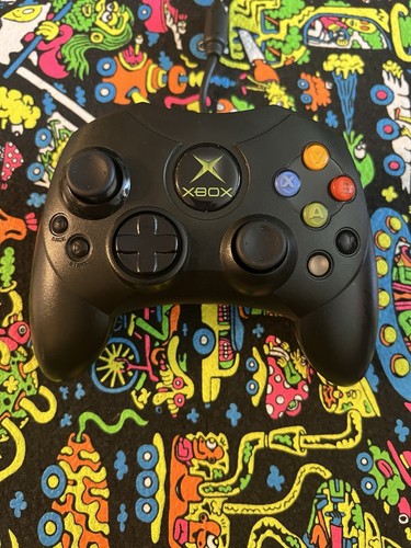 Original Xbox Controller DEEP Cleaned w NEW JOYSTICKS + Breakaway Cable - Tested