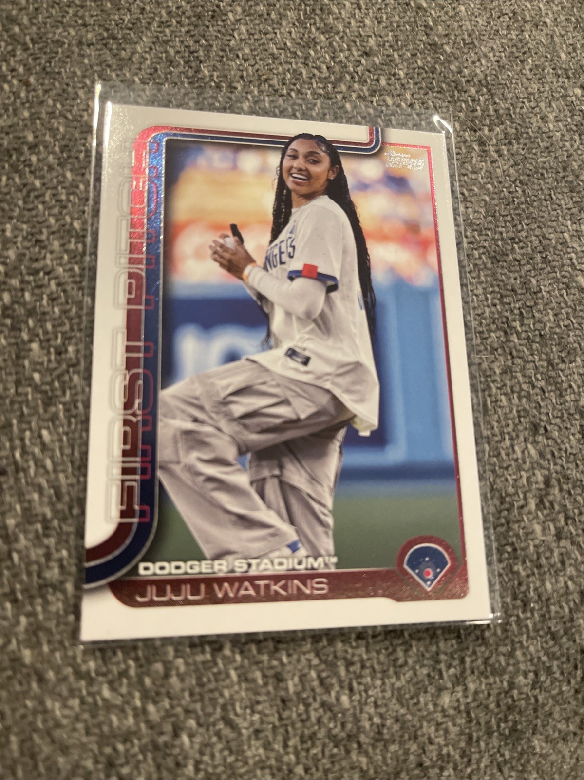 2025 Topps Series 1 First Pitch Juju Watkins Rookie Card FP-3
