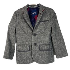 BAKER by Ted Baker Jacket Gray Wool Suit Jacket BLAZER Boys size 5Y Year 5