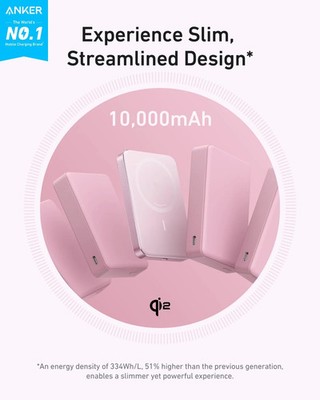 Anker MagGo Power Bank 10000mAh Slim Magnetic Battery Qi2 MagSafe