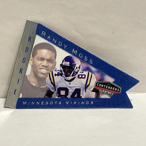 1998 Playoff Contenders Pennants Randy Moss Blue Felt Rookie Card#55 NM/Mint