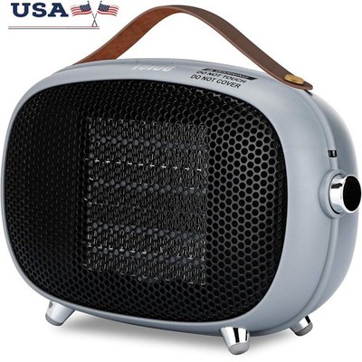 Portable Mini Space Heater Fast Heating Quiet Energy Efficient Indoor Use