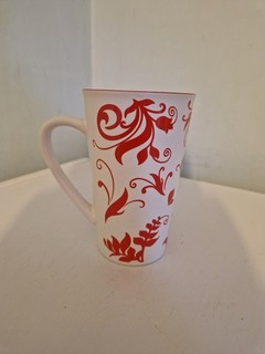 Starbucks Tall Coffee Latte Mug Red Pattern Ceramic Cup