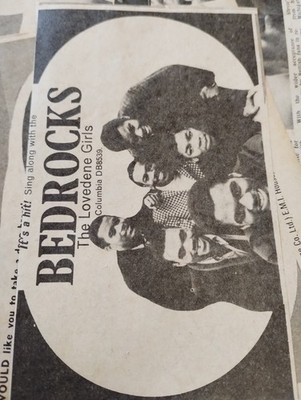 g1l ephemera 1968 Advert Bedrocks The Lovedene Girls 