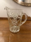 Vintage Anchor Hocking Pint Pitcher Glass Collectible Small Juice Prescut Clear
