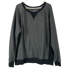 JACHS NEW YORK Mens Sweatshirt XL Gray Black Crew Neck Long Sleeve Casual Top