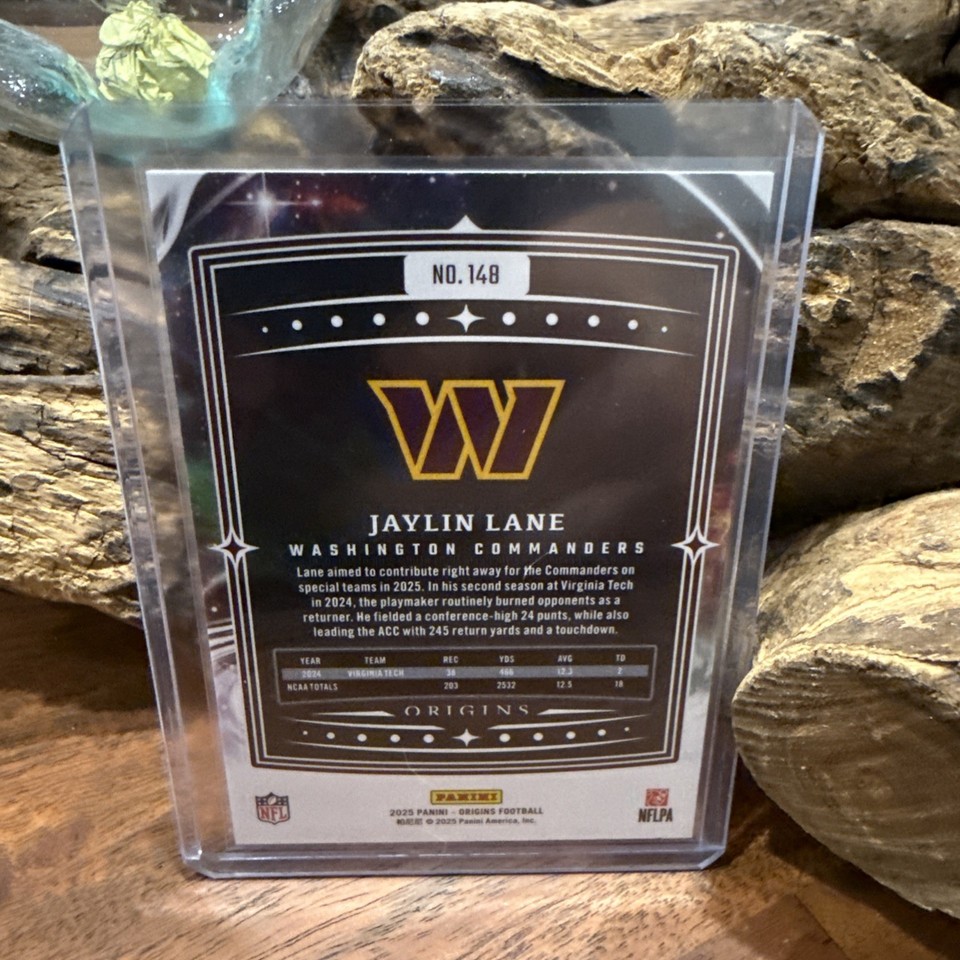Jaylin Lane 2025 Origins Football RC #148 Washington Commanders Rookie ...