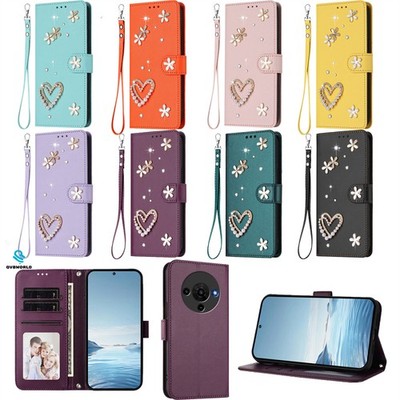 Für ZTE Blade A76 A56 A36 A35E A75 A73 V70 Bling Love Wallet Case Handy Hülle