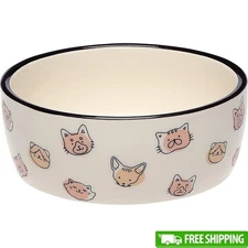 Ceramic Cat Bowl Whisker Friendly Non Slip Dishwasher Microwave Safe Pet Dish US