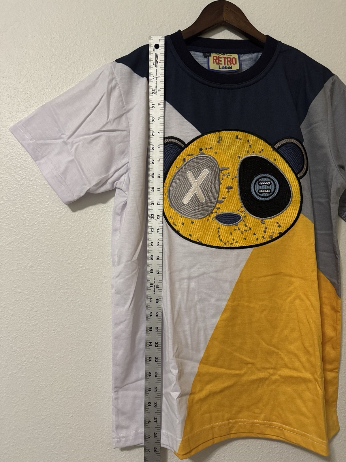 Retro Label • Shirt • Embroidered Patchwork Panda… - image 3