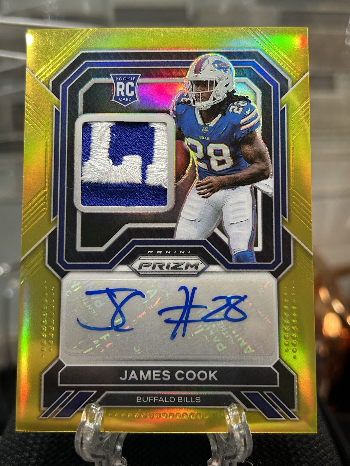 2022 Panini Prizm James Cook RPA Gold /10 #RPA-JC Buffalo Bills