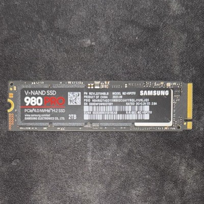 Samsung 980 Pro 2 TB NVMe M.2 SSD, PCIe 4.0