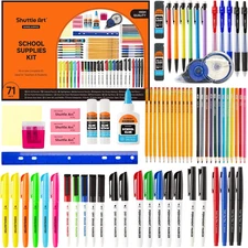 71 Pack School Supplies Kit, Shuttle Art Back to School Supplies for Teachers, M