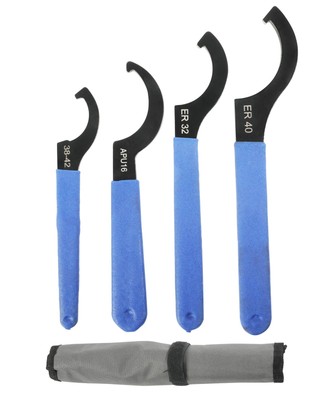 4Pcs Universal Coilover Spanner Wrench Set, Blue Steel C Shaped Wrenches, Set...