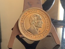 1860 Henry Clay Brass Medal 34mm. R-8 Only 10 Struck .