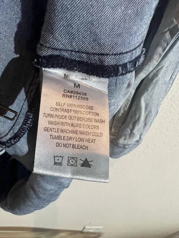 Mini Vestido Miss Me Denim Rompecorazones Cremallera Frontal Cambray Para Mujer Talla M Bolsillos Foto 4 de 4