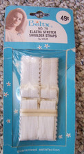 Vintage BELTX No. 79 Adjustable Stretch Shoulder Straps 5/8” White New USA Made