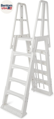 SLA A-Frame 48 to 56 Inch Adjustable above Ground Swimming Pool Ladder Entry Sys