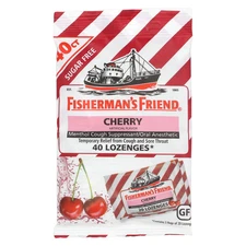 Menthol Cough Suppressant Lozenges, Sugar Free, Cherry, 40 Lozenges