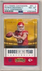 PATRICK MAHOMES 2017 PANINI CONTENDERS ROOKIE OF YEAR ROY CHIEFS SP PSA 8 NM-MT