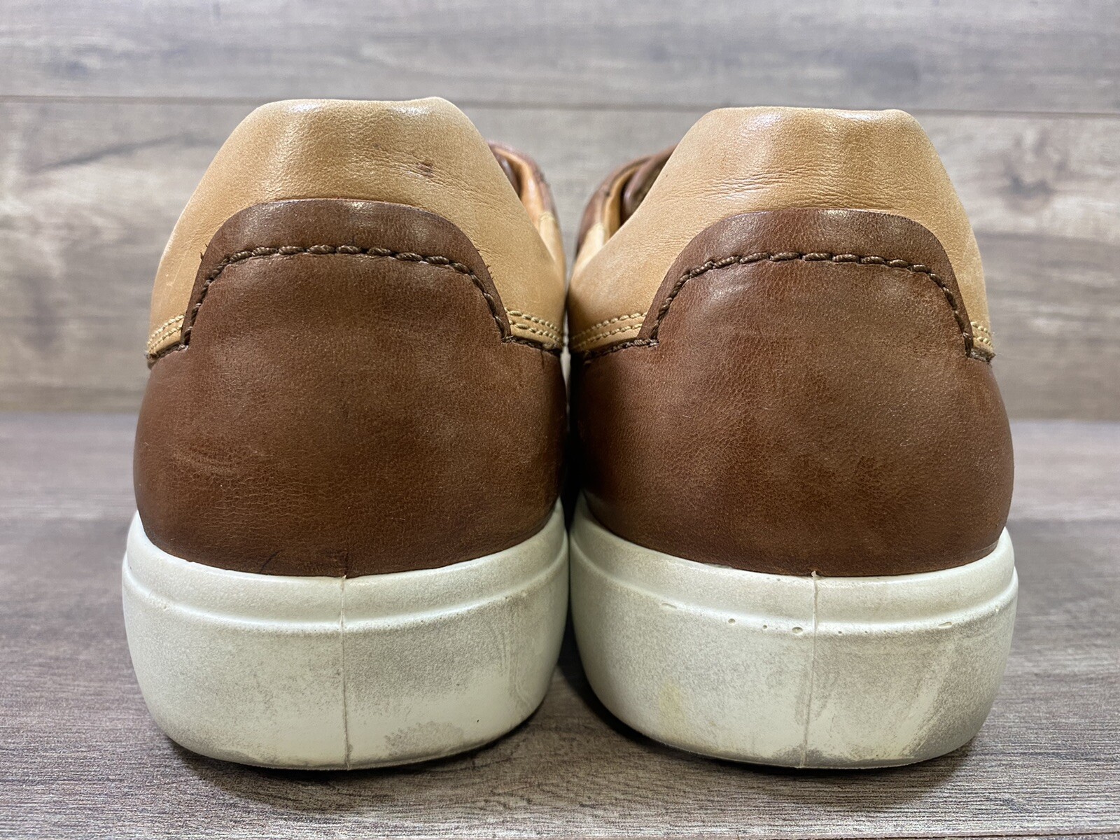 Ecco SOFT 7 Street Sneakers Shoes Brown Comfort Mens Size EU 46 US 12, 12.5