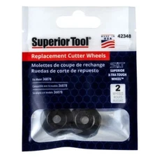 Superior Tool Replacement Cutter Wheels 42348 Copper, Iron, Steel 2pc USA
