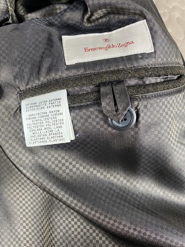 Giacca Uomo Ermenegildo Zenga Miscela Lana Rayon Zip Up Taglia L 52 Made In Italy - Foto 5 di 7