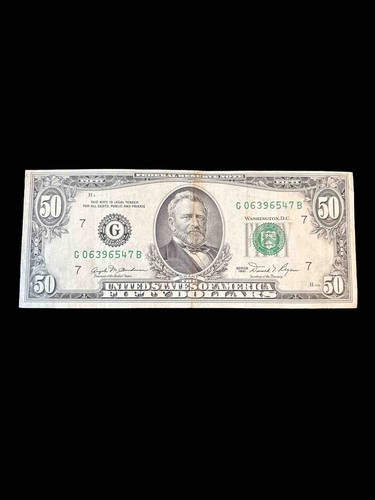 Circulated $50 Bill (Fifty Dollar Bill) - 1981 - 第 1/2 張圖片