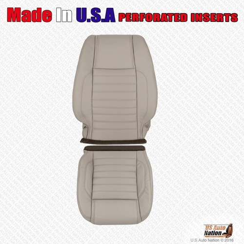 2010 to 2014 Ford Mustang GT Front Driver Passenger Perforated Leather Cover Tan - Bild 15 von 20